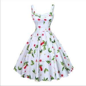 🍒Women Sleeveless Retro Vintage Big Swing Mini🍒